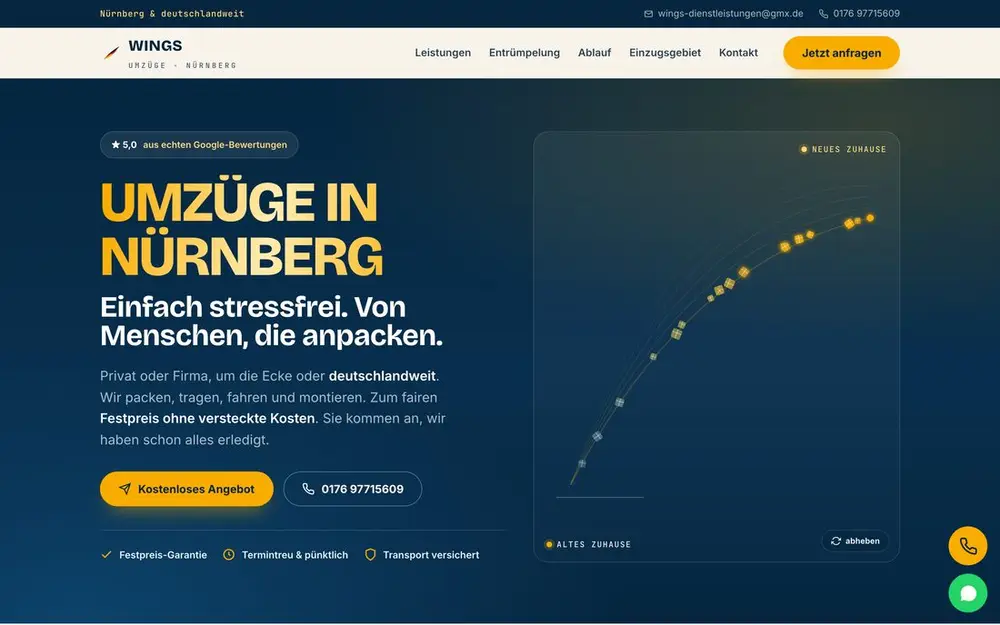 Náhled webu wings-umzüge.de